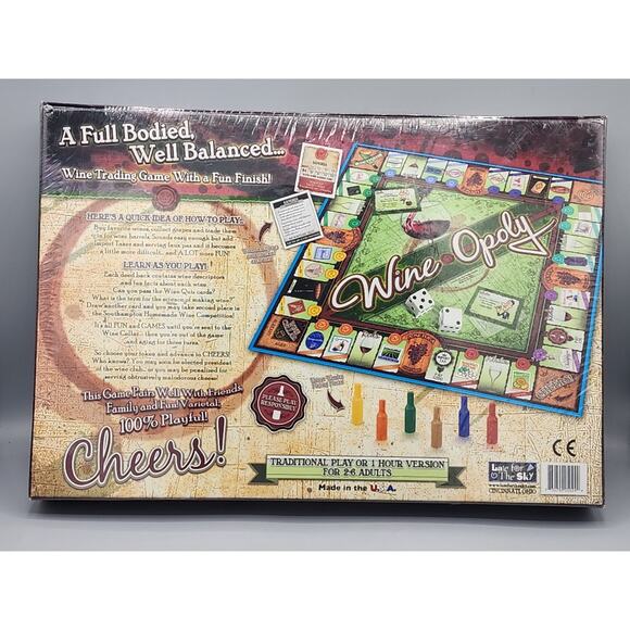 NEW! Sealed Wineopoly Wine Trading Board Game for 2-6 Adults Fun Party Game - Picture 2 of 12